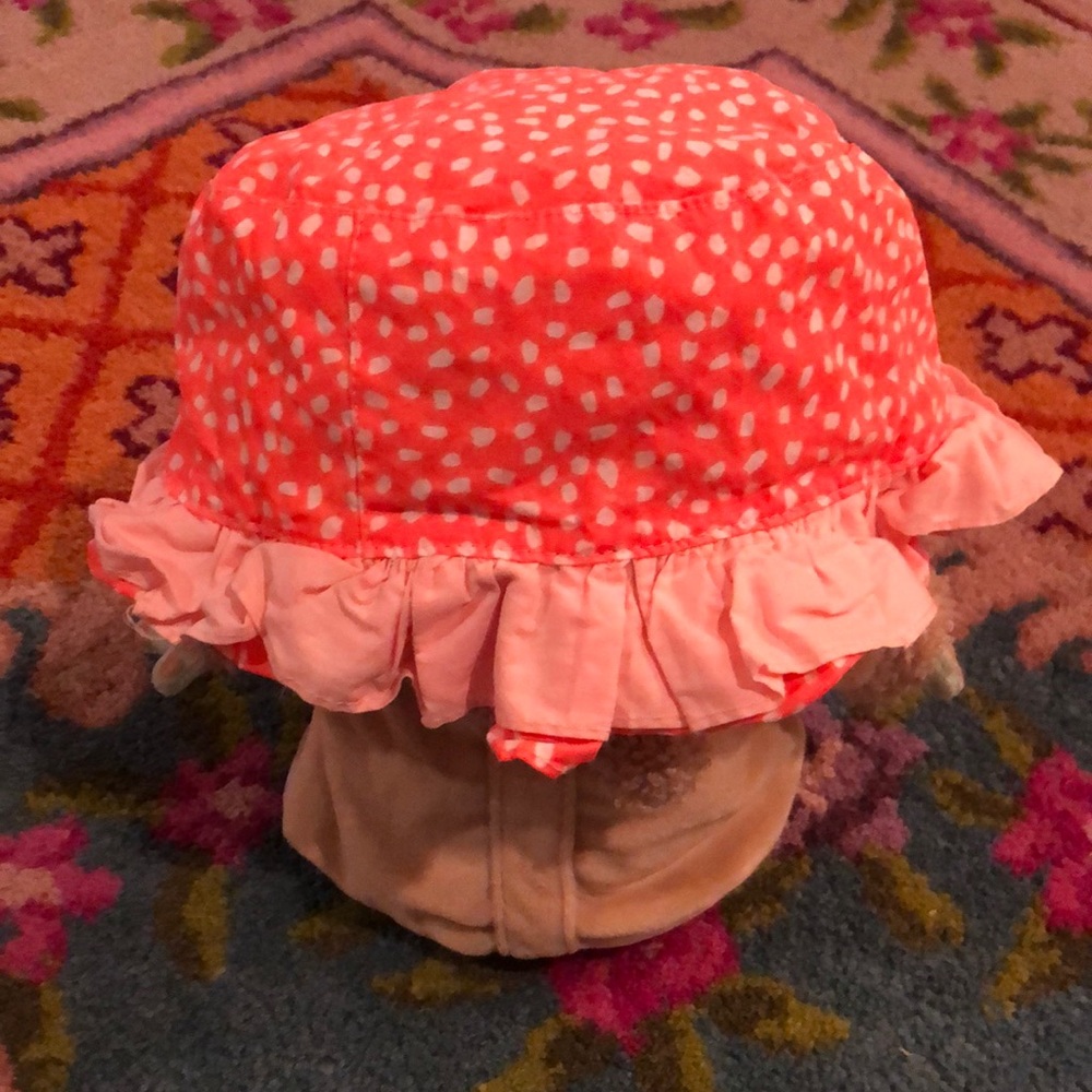Cute ruffled baby girl hat